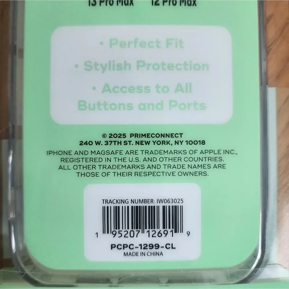New in Box Prime Connect iPhone Clear Cell Phone Case 2025
